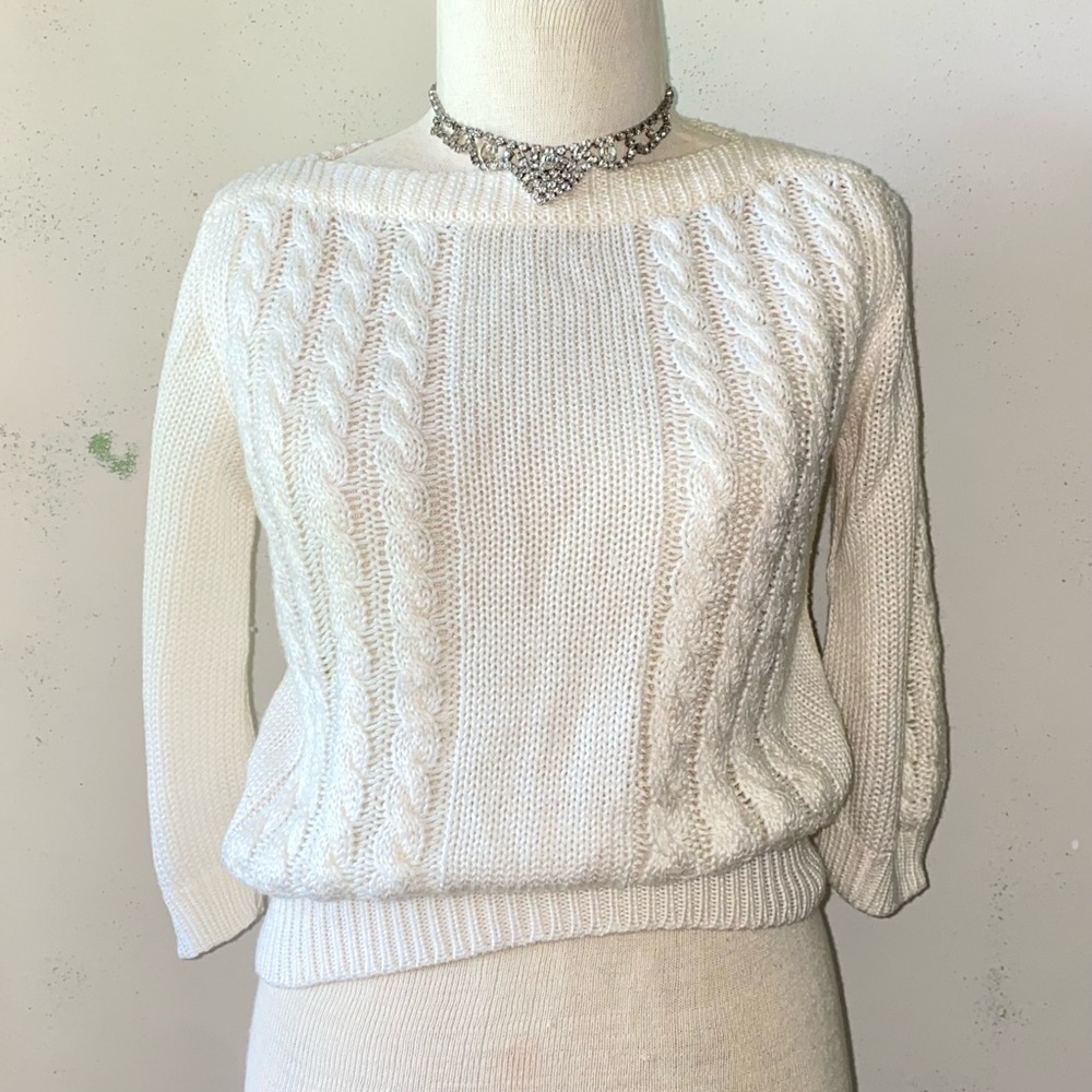 Vintage cream sweater top